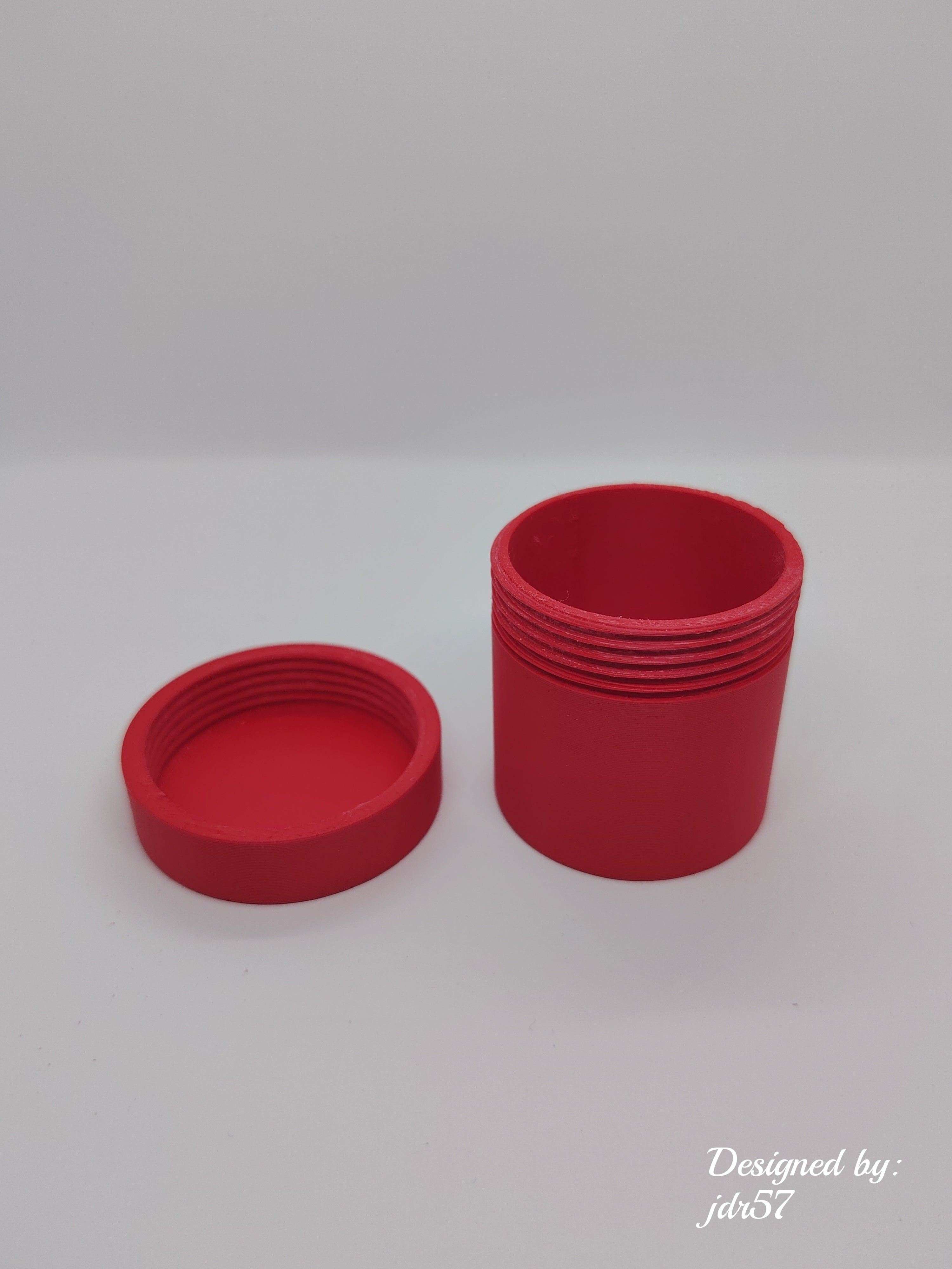 Small threaded container